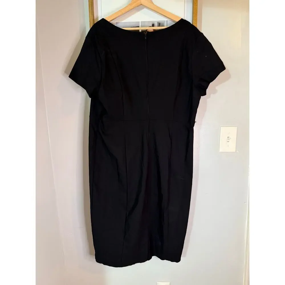Torrid black bodycon dress square neck wiggle dress stretch size 20